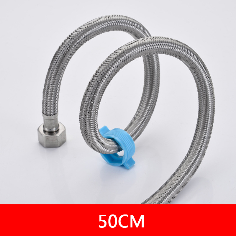 Tuyau Flexible de plomberie en acier inoxydable, robinets de alimentaire, lignes d&#39;approvisionnement en eau, serpent, pour évier de cuisine, accessoires de salle de bains: 50CM