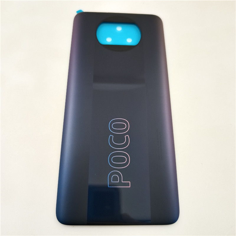 Orginal Voor Xiaomi Poco X3 Pro M2102J20SG Batterij Cover Back Panel Rear Behuizing Reparatie Onderdelen Voor Xiaomi X3Pro Terug Behuizing: Black