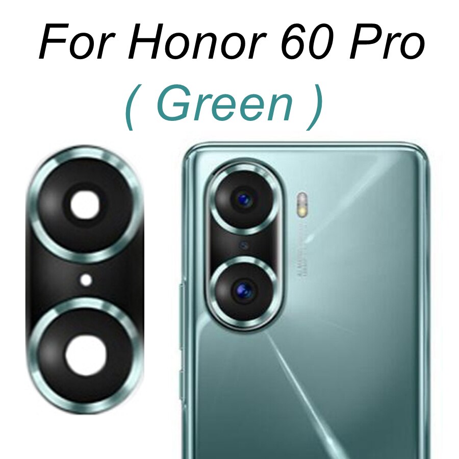 Tylna osłona obiektywu szklana pokrywa dla Huawei Honor 50 Lite Honor 60 Pro SE główna kamera szklana części zamienne z naklejką samoprzylepną: 60Pro-Green