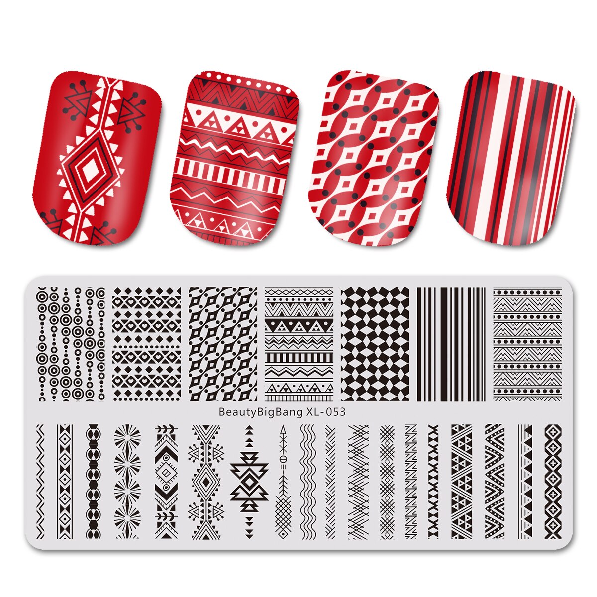 Nail art stämplingsplattor vattenmarmor manikyr stämpling för naglar diy nagel mall form nail art verktyg: 53