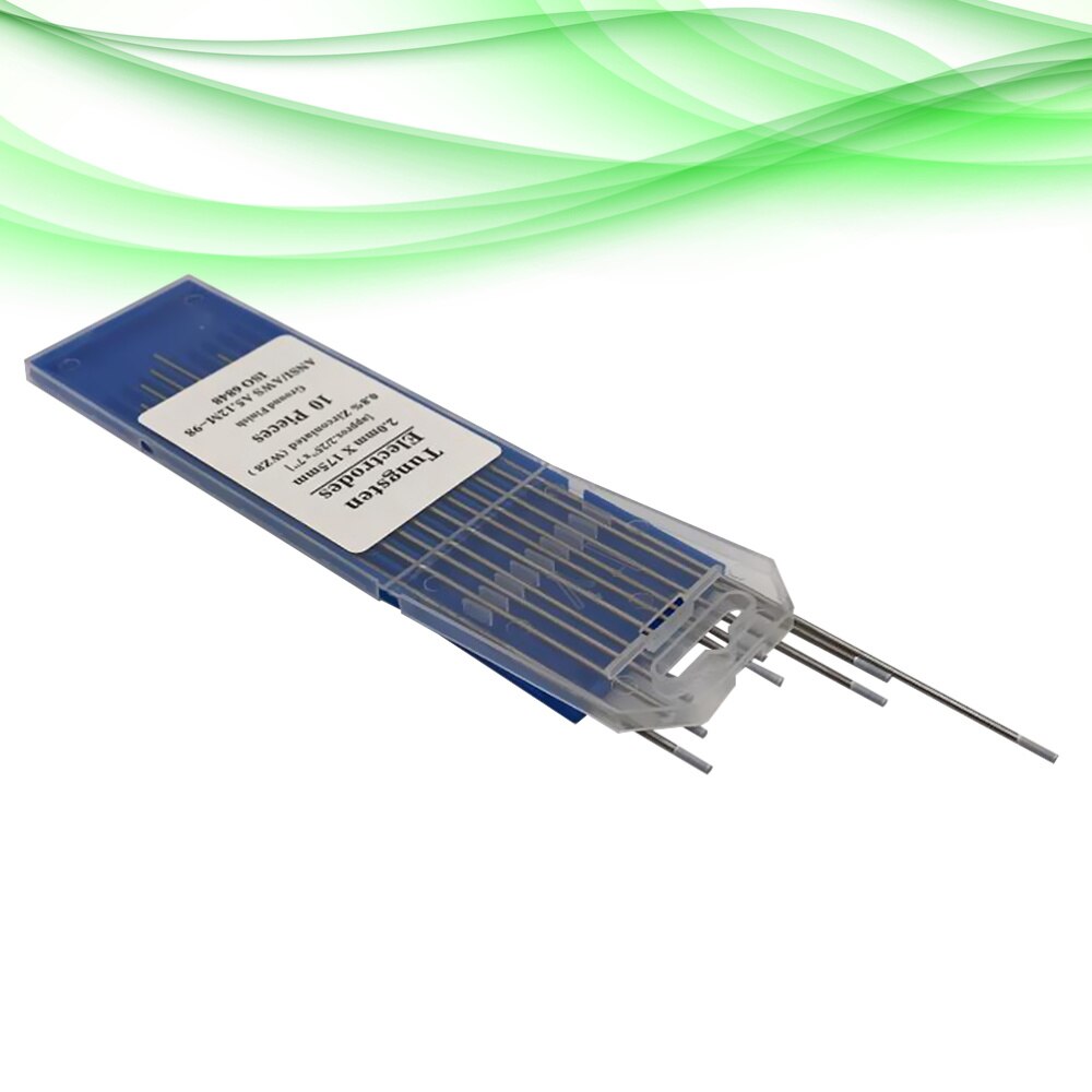 10pcs/1 Bag TIG Welding Tungsten Electrodes 0.8% Zirconiated WZ8 Tungsten Electrode Welding Rods (1.0MM x 150MM): Silver 9