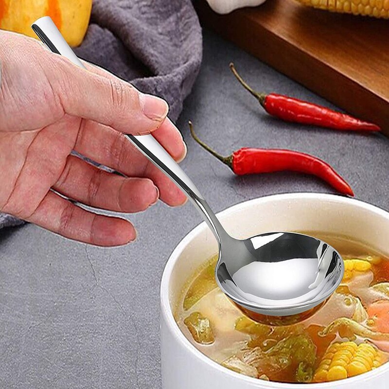 4- -bitars soppsked i rostfritt stål, sås med sovs, liten slev