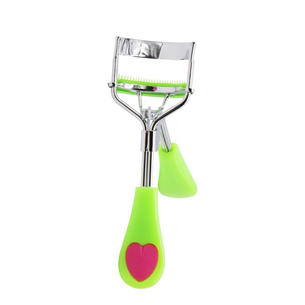 1PC Dame Professionelle Wimpern Curler Mit Kamm Pinzette Eisstockschießen Wimpern Clip Kosmetische Auge Schönheit Werkzeug maquillaje: Rosa