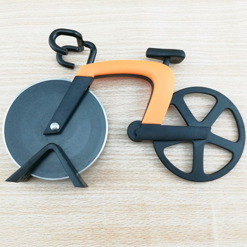 Bicycle Pizza Cutter Wheel Stainless Steel Plastic Bike Roller Pizza Chopper Slicer Kitchen Gadget HEE889