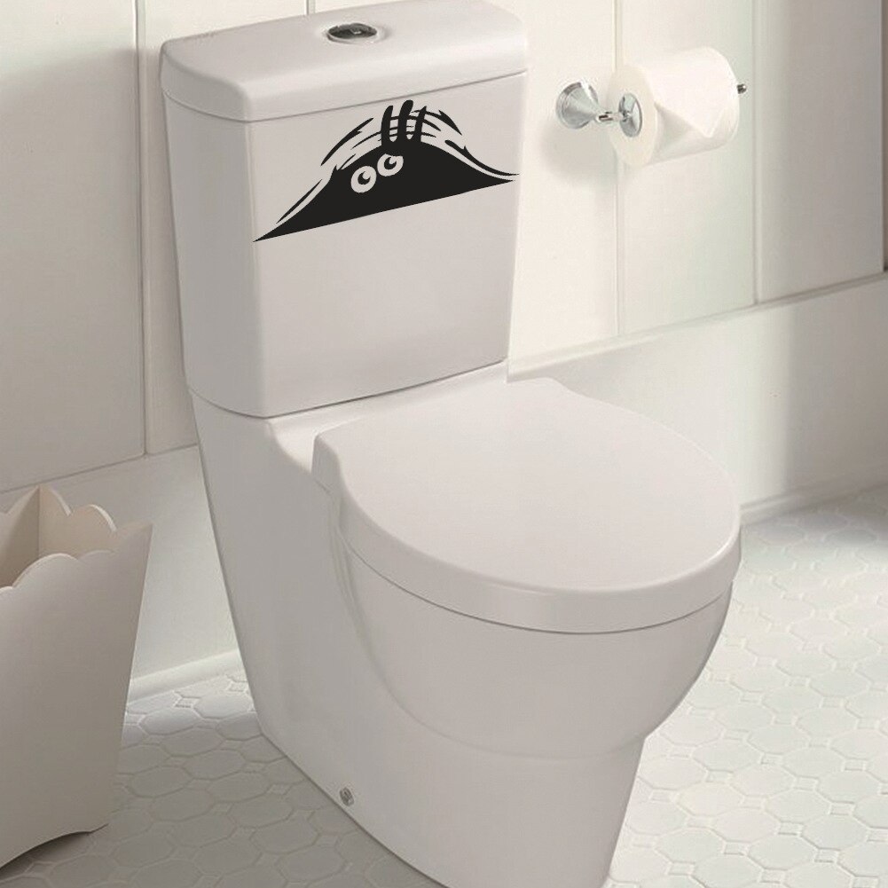 Cartoon 3D waterdichte auto muurstickers grappige wc stickers WC voor woonkamer badkamer slaapkamer vinyl pvc wanddecoratie