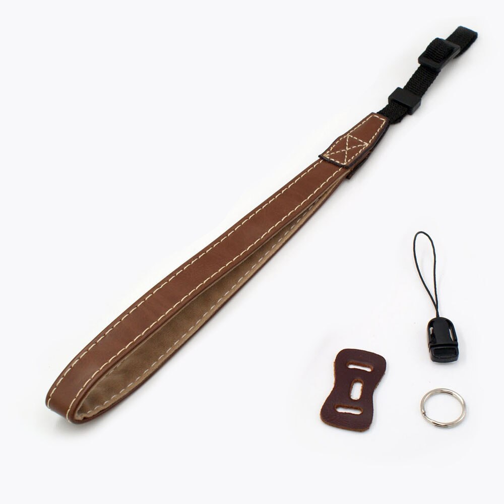 Corda de alça de pulso de mão de câmera de couro multiuso para dslr/slr/tlr/dc/dv: Coffee