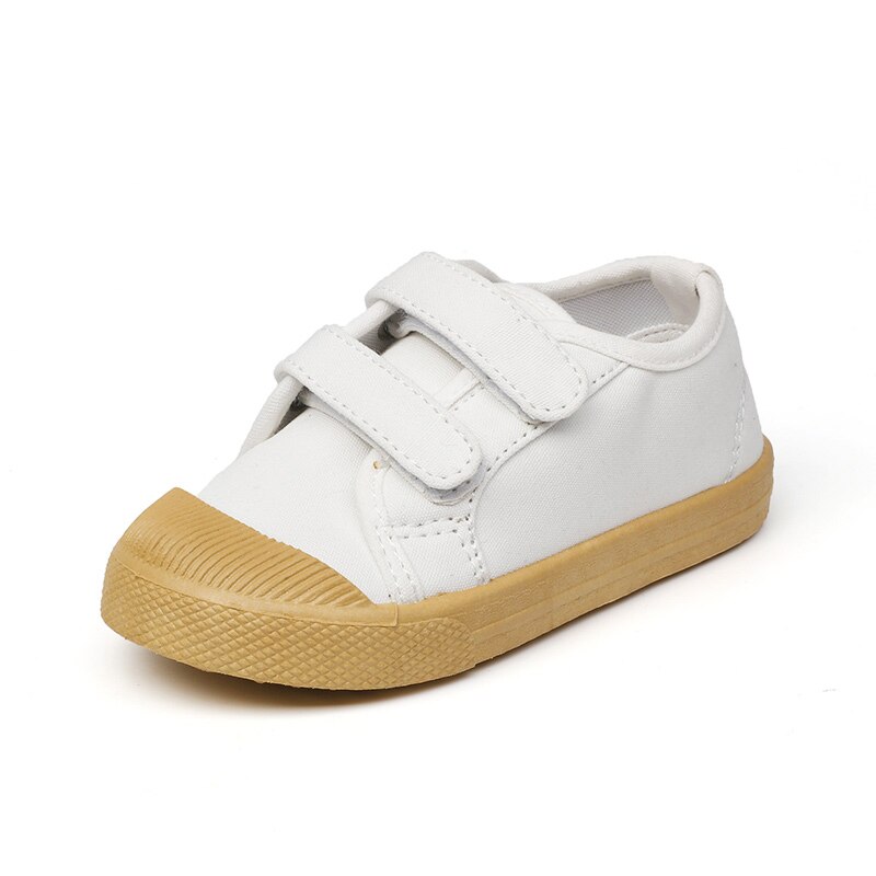 Peuters Kids Casual Schoenen Jongens Meisjes Zachte Mode Canvas Schoenen Voor Kinderen 1-7 Jr Maat 21-30 effen Witte Kleur Leopard Prints: WHITE / 29
