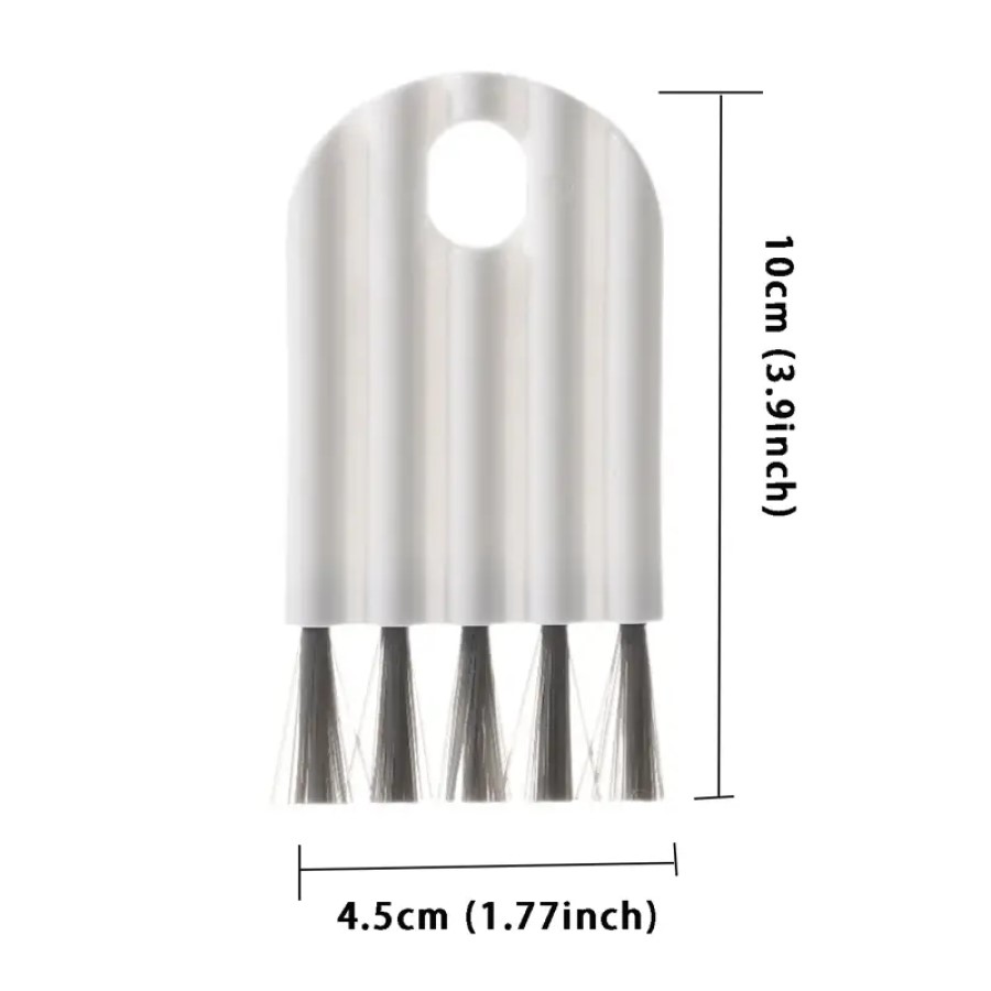 Multifunctionele Toetsenbord Reinigingsborstel Spleet Thermos Cup Deksel Toetsenbord Fles Mondborstel Gebogen Handgreep Reinigingsborstel: WIT