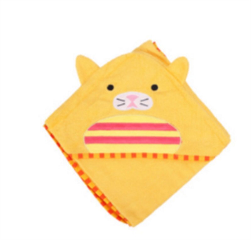 90x90cm baby baby kinderen badjas 100% katoen absorberende geen pilling badhanddoek met cap baby mantel cape T810: yellow seal