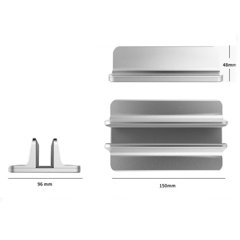 Aluminum Alloy Adjustable Laptop Stand 2 In 1 Desktop Space Saving Holder Adjustable Dock For MacBook/Surface/Samsung