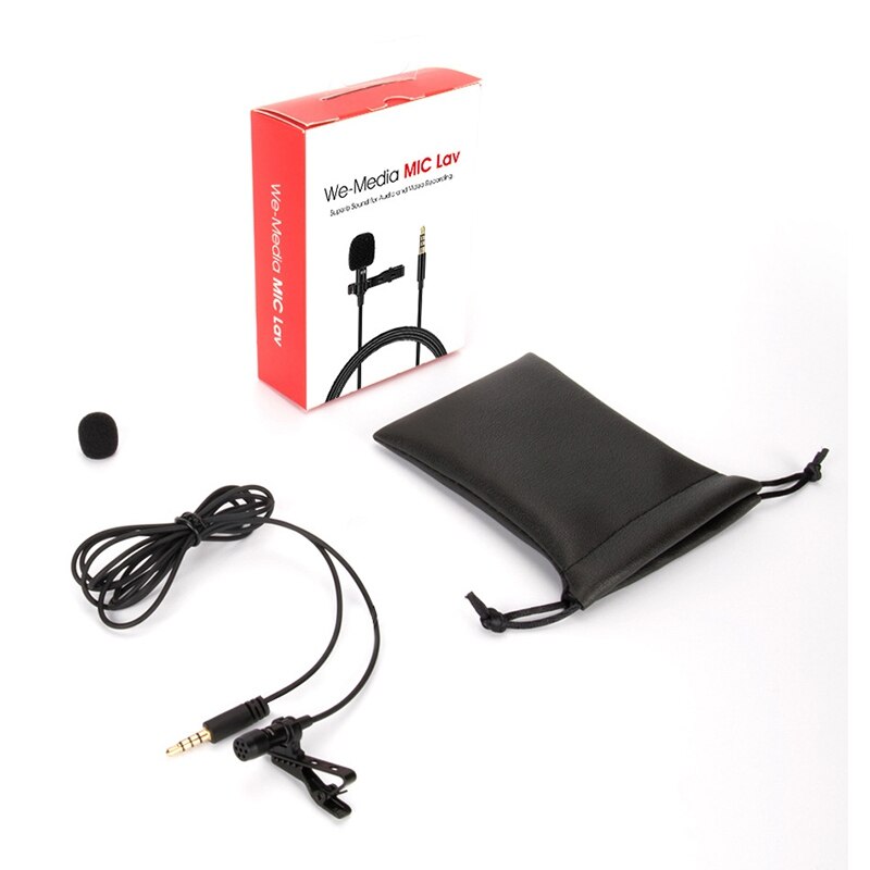 Microphone Lavalier Mic Condenser Computer Microphone Camera Mic 3.5mm Jack for DV PC Laptop