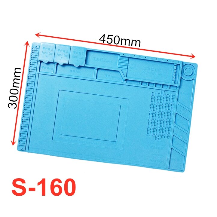 Wärmedämmung Arbeits matt Wärme-Besteändig S160 S170 S130 S140 Silikon Lözehn Reparatur Bahnhof Isolierung Pad Isolator Pad: S-160