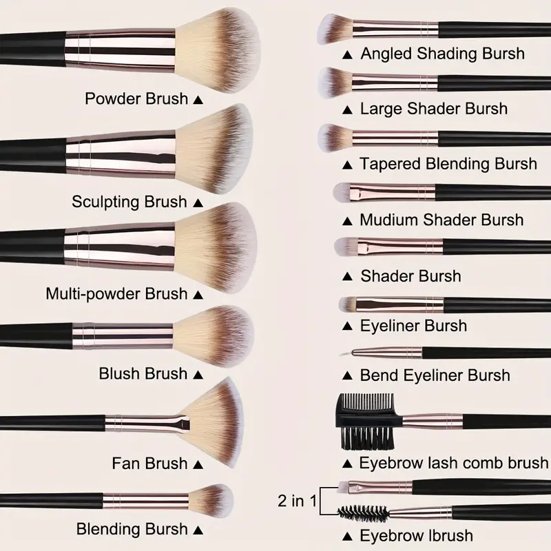 3-20PCS Makeup Brushes Set Fluffy Eyeshadow Foundation Concealer Blush Highlighter Female Cosmetics Beauty Tools Storage box