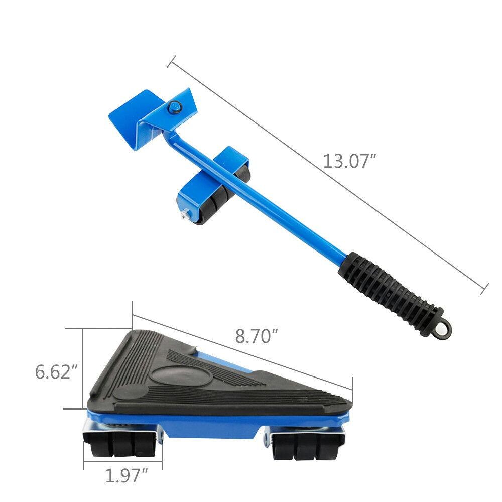 2 Colors Furniture Lifter Moves Wheels Mover Sliders Kit 660 Lbs Home Moving System