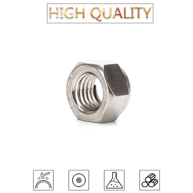 304 Stainless Steel Hex Lock Nut Self-locking Locknut Hexagon Head Locking Nut M3 M4 M5 M6 M8 M10 M12