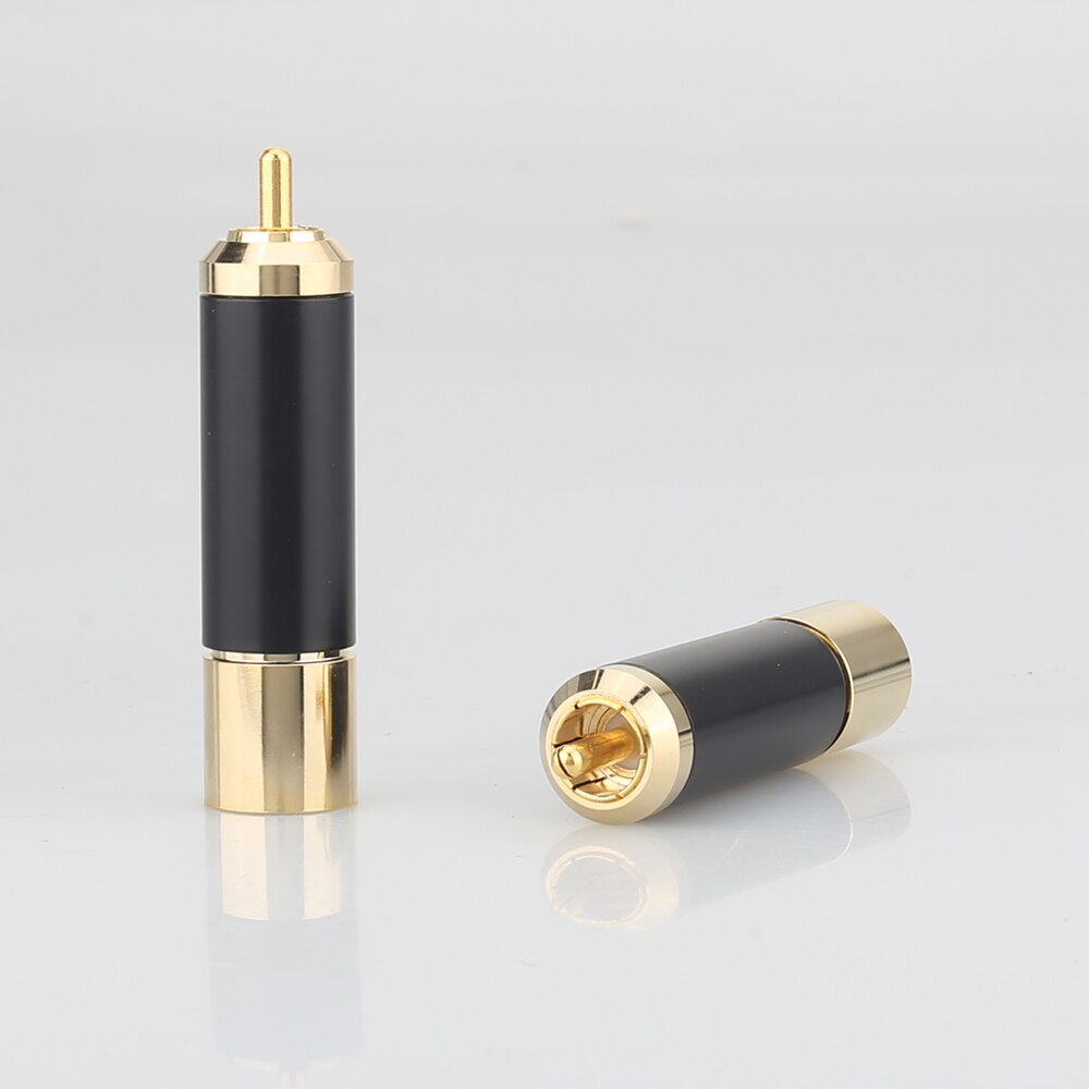 Audiocrast A011 hi end audio 24K placcato oro spina RCA 10mm foro filo RCA spina maschio connettori di saldatura Audio