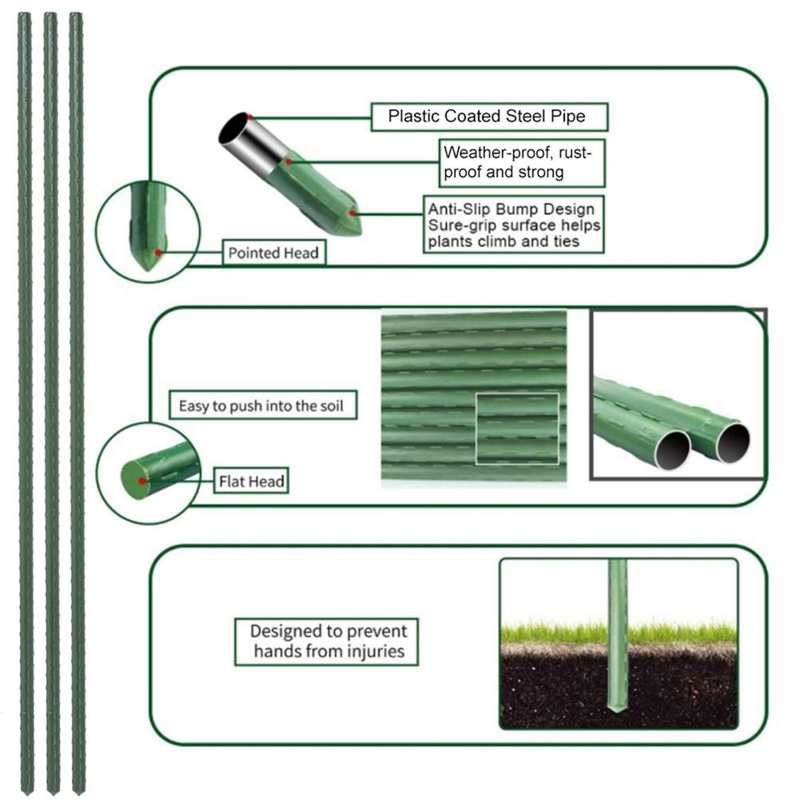 12Pcs Plant Climbing Support Garden Tomato Cucumber Growing Stand Gardening Accessory Green House Plant Growing Stake