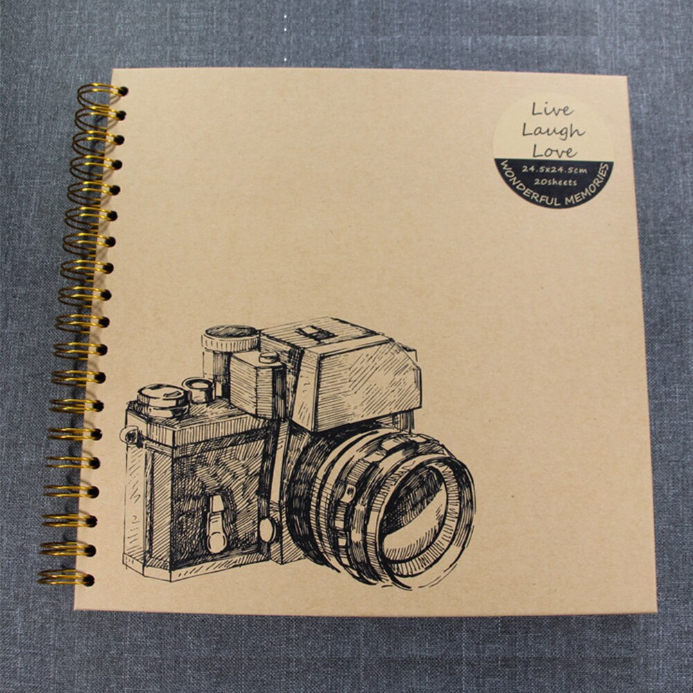 Home Wedding Photo Album Anniversary Travel Family Memory Loose Leaf Black Cardboard Portable Storage DIY Craft Large Capacity