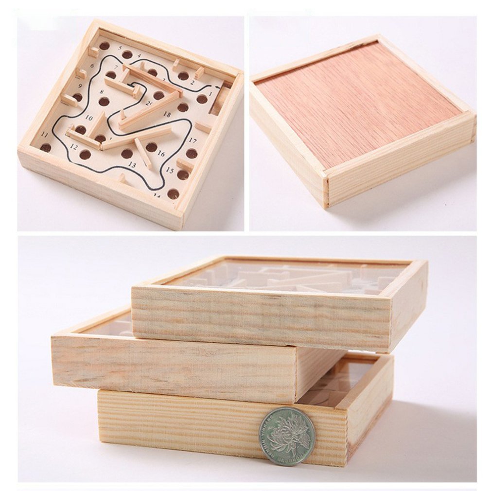 Pocket 20 Off Small Labyrinth Toy Burr Puzzle Educational Children'S Toys Lotus Wood Parent-Child Interaction