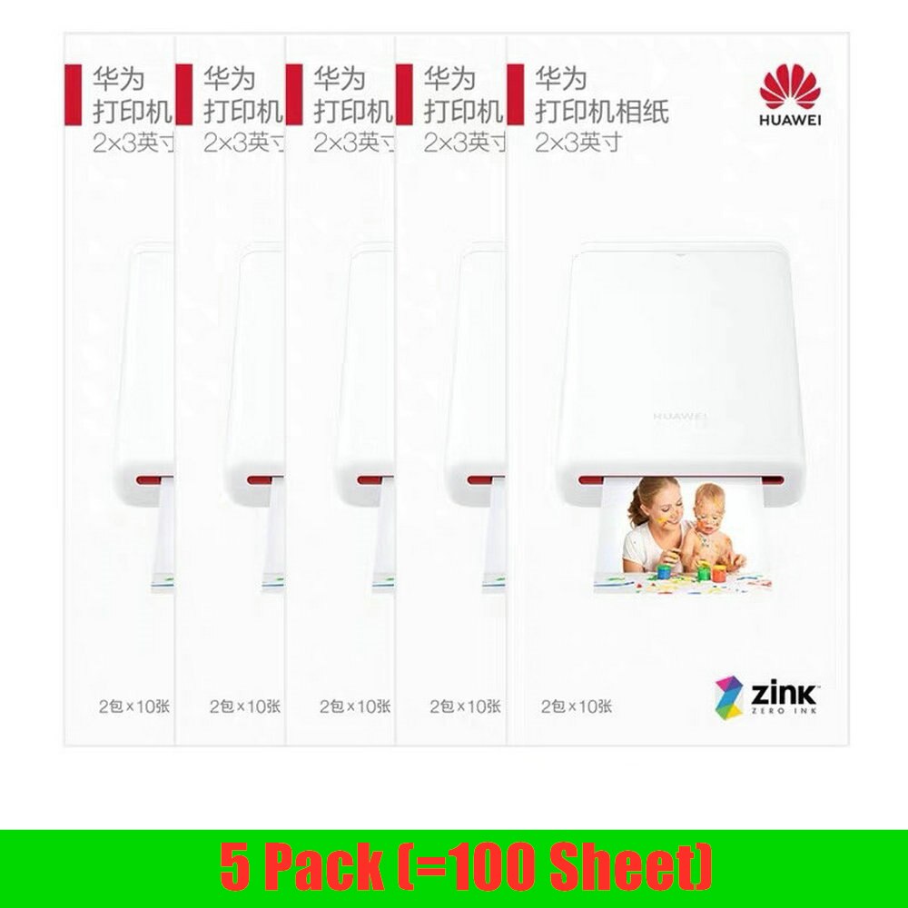 Original Huawei Zink 2*3 zoll Foto Papier 50*76mm Für Huawei Drucker Foto Papier Kanon zoemini LG PD261 251 233 239SP