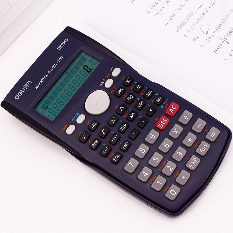 Uds Deli D82MS estudiante Multi-función calculadora Calculadora financiera examen en la Universidad de la computadora: indigo