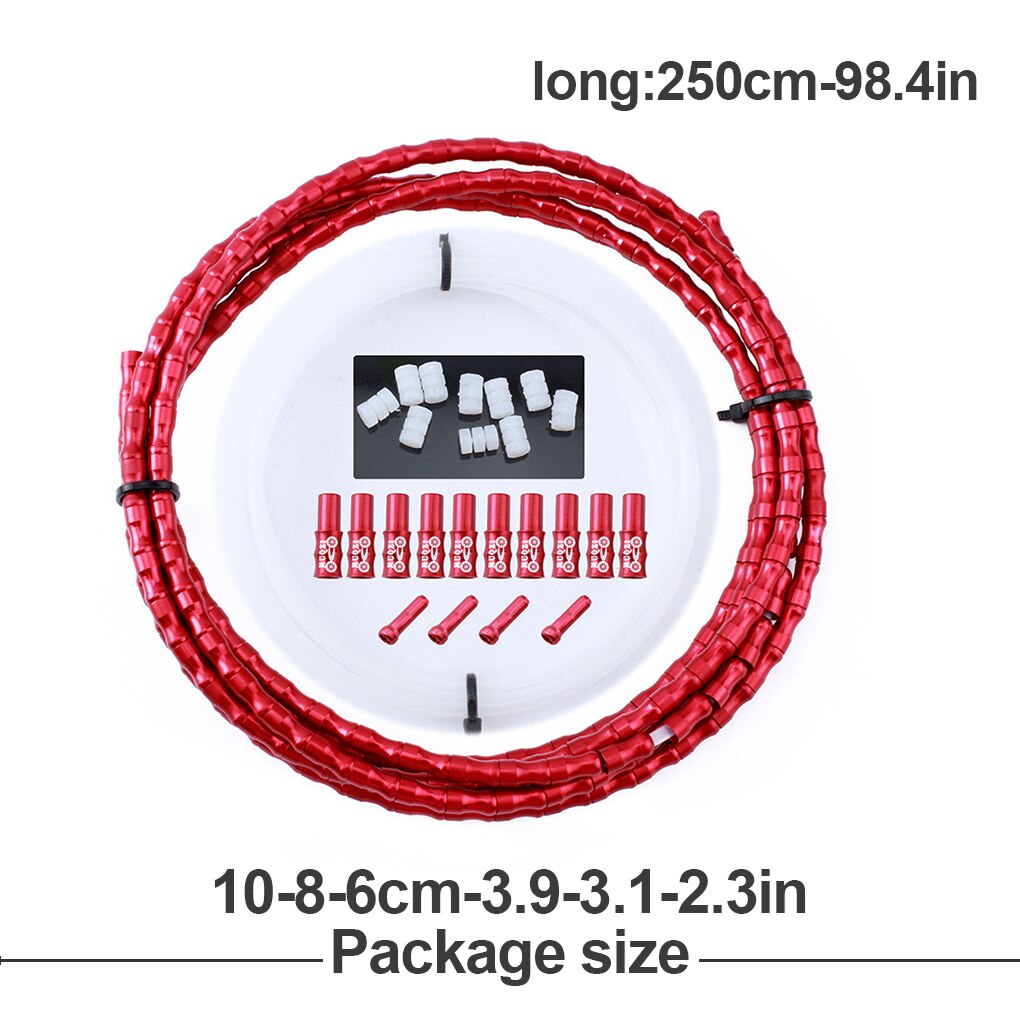 Bicycle Brake Cable Aluminum Alloy Shifting Wires Line 1 Set Cycling Equipment Replacement for MTB Road Bike 2.5m/black: 2.5m red