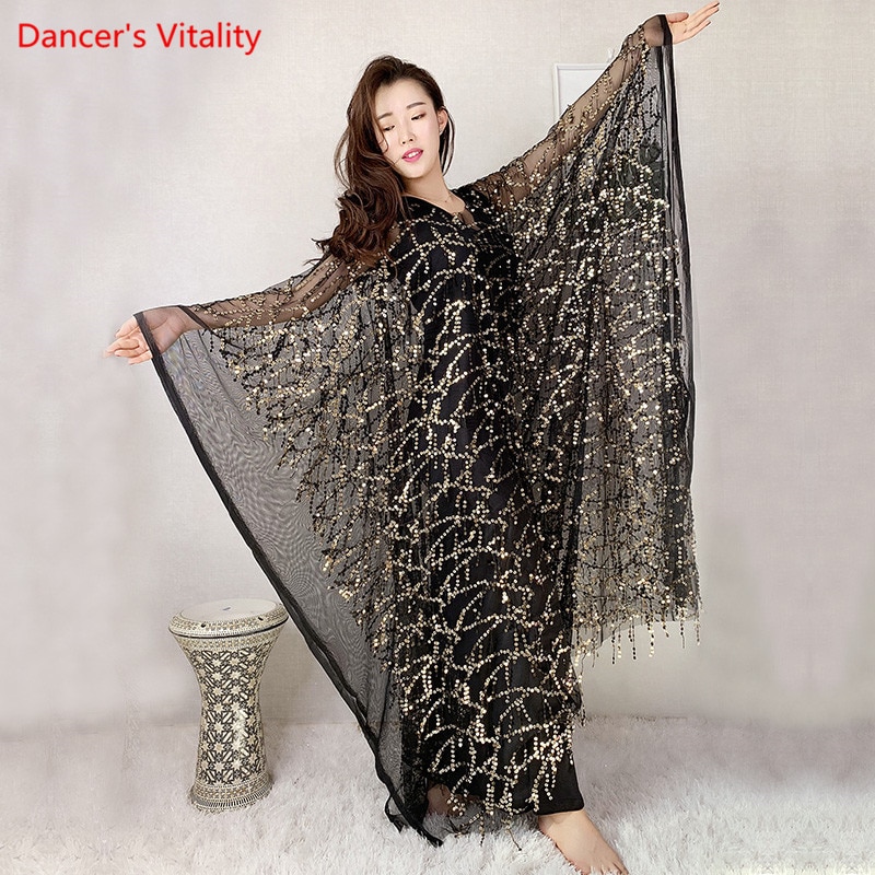 Nueva túnica de baile con lentejuelas + malla + modal, Túnica de baile, vestido de baile, vestido de entrenamiento de competición de danza Oriental