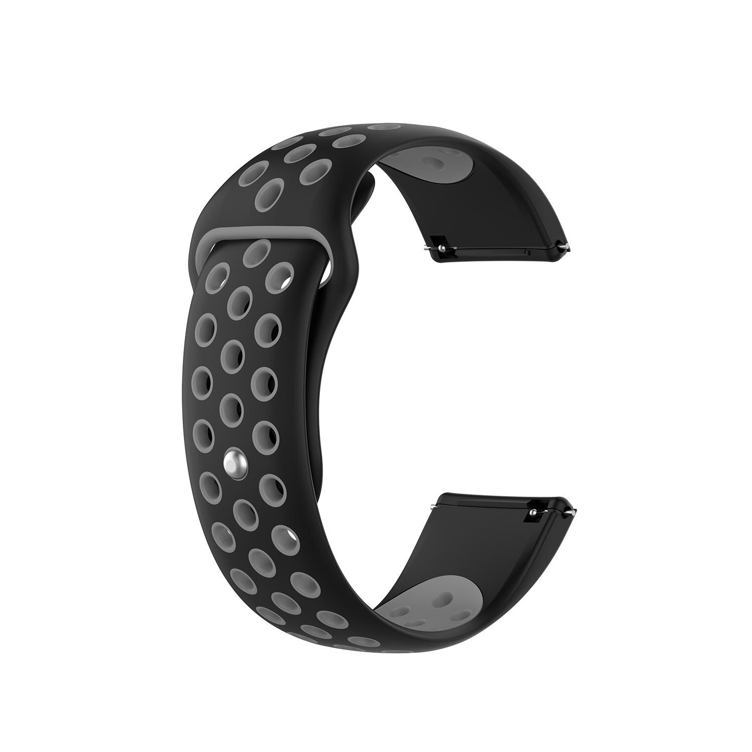 1pc silikon Armbinde runde See keine Teilt handgelenk Gurt Ersatz Sport Band Clever Uhr für Fitbit Versa 2/lite /class Serie: 07 schwarz Gary