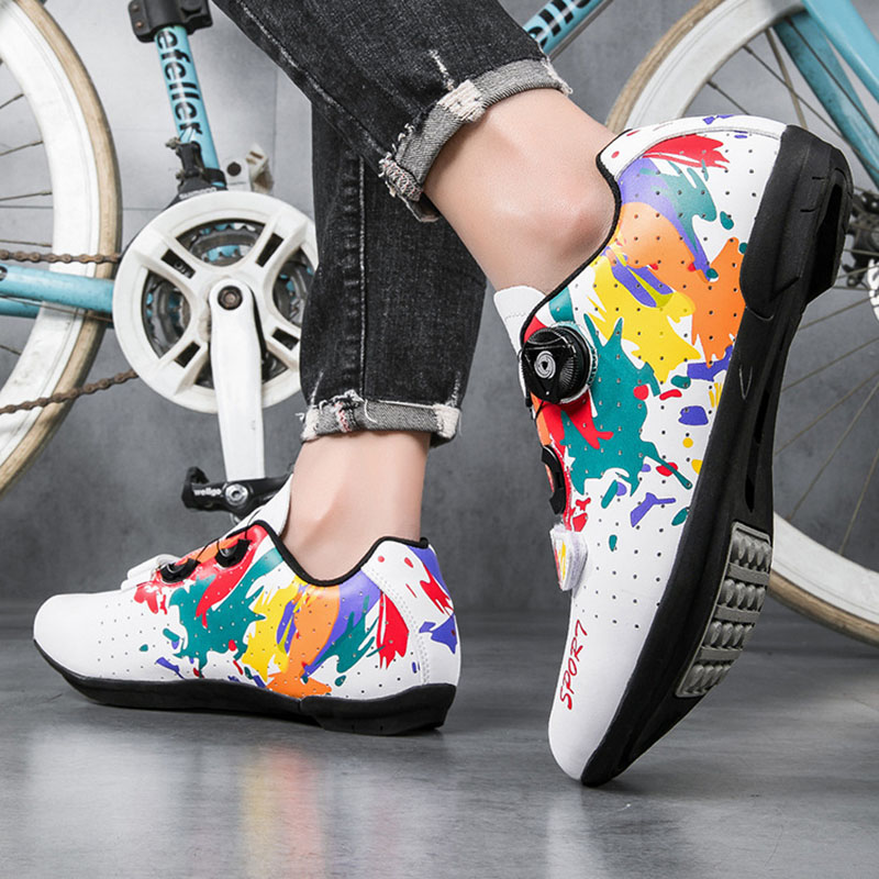 Zapatos de ciclismo para hombre, zapatillas antideslizantes para bicicleta de montaña, calzado de carretera, calzado de velocidad