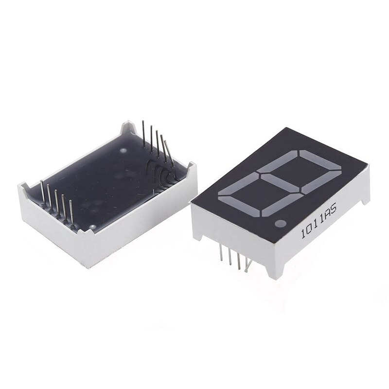 5 Pcs Common Cathode 10 Pin 1 Bit 7 Segment Red LED Display Digital Tube & 1x 2 m Telephone Extension Coil Cable Cord