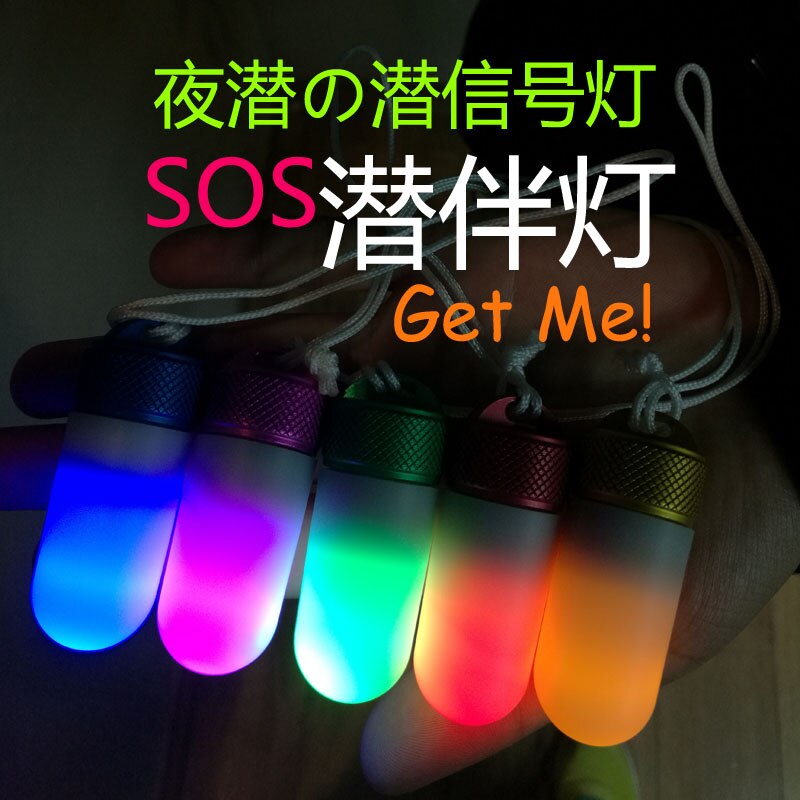 Gearpro Tauchen Tauchen Signal Lampe Blitz Licht 40-Meter Wasserdicht Sichere Nacht tauchen Kumpel Lampe SOS Licht Freediving Schnorcheln