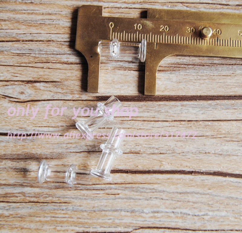 XCDIY 5set/lot 5mm inner diameter glass Vial Pendant gold metal cap DIY miniature glass vial pendant wish bottle
