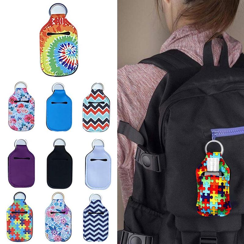 Hand Sanitizer Bottle Mini Portable Travel Silicone Bottles Holder Disinfect Keychain Refillable Bottles with Gel O6X0
