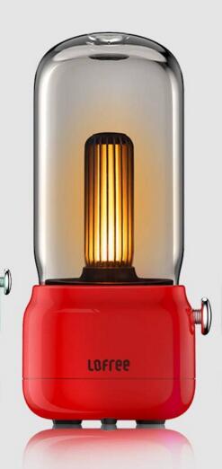 Xiaomi Lofree Candly Light Portable 1800K LED Sound Source Atmosphere Retro Night Light Table Lamp Bar Decor Lamps: red
