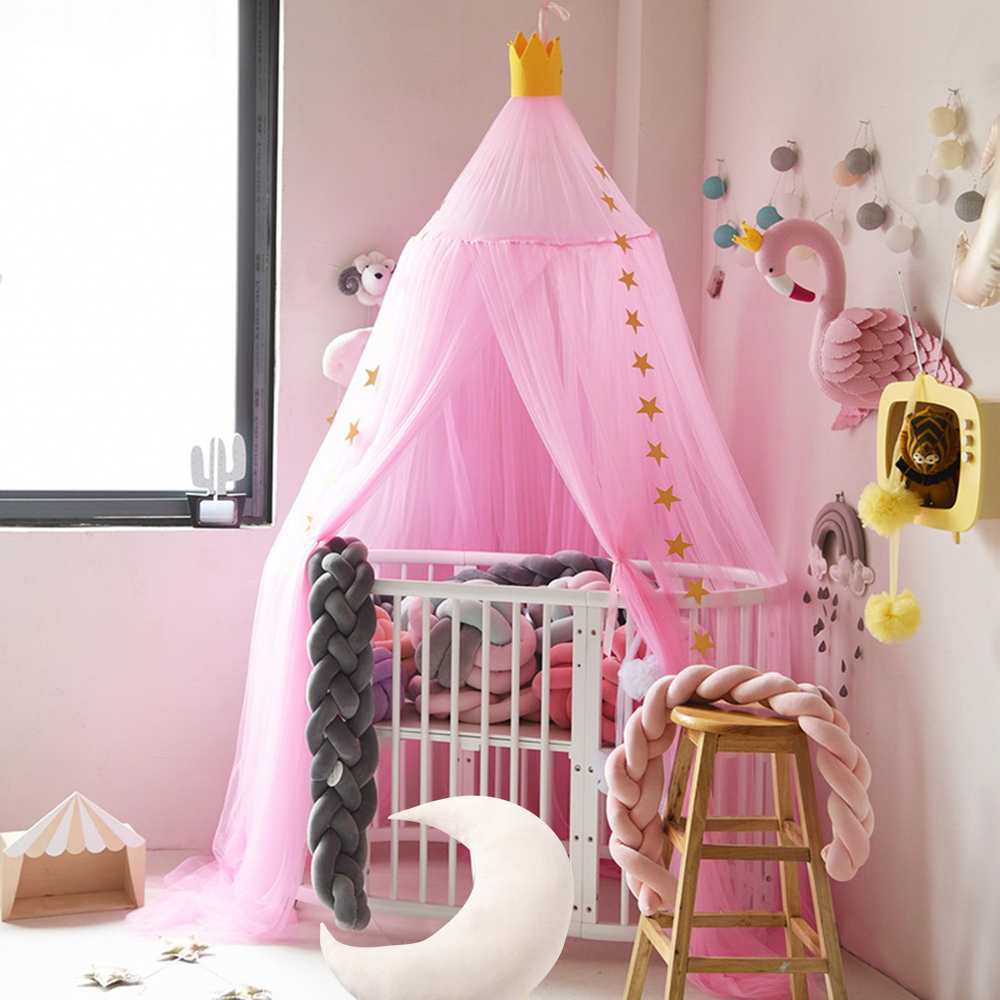 Moustiquaire ronde d'été pour lit d'enfants | Couverture de lit en forme de moustiquaire, couverture de lit, auvent, pour enfants, pépinière