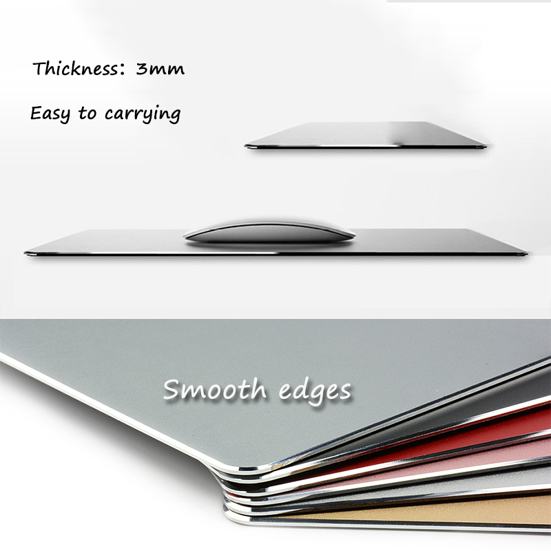 Geschäft-Mauspad aus Metall, doppelseitiges Aluminium, wasserdicht, rutschfest, hartes Mauspad, geeignet für Büro, MacBook, Laptop