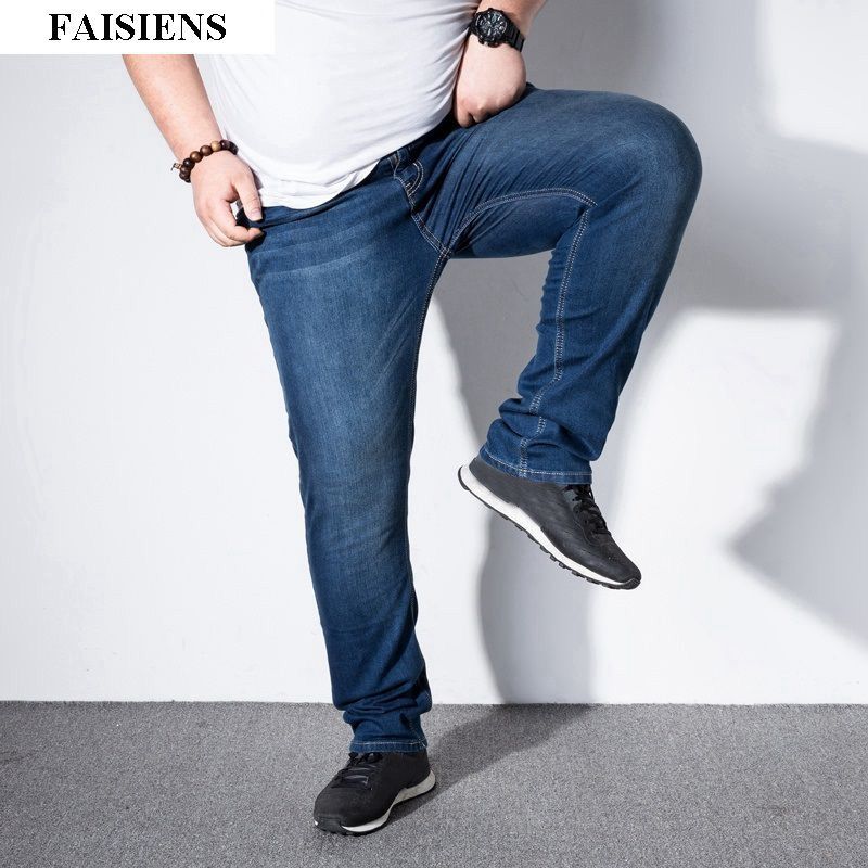 Miesten farkut joustavat housut suuri koko suuri koko 6xl 7xl 8xl 9xl syksy klassiset vapaa-ajan farkut koti 44 46 48 elastiset farkut