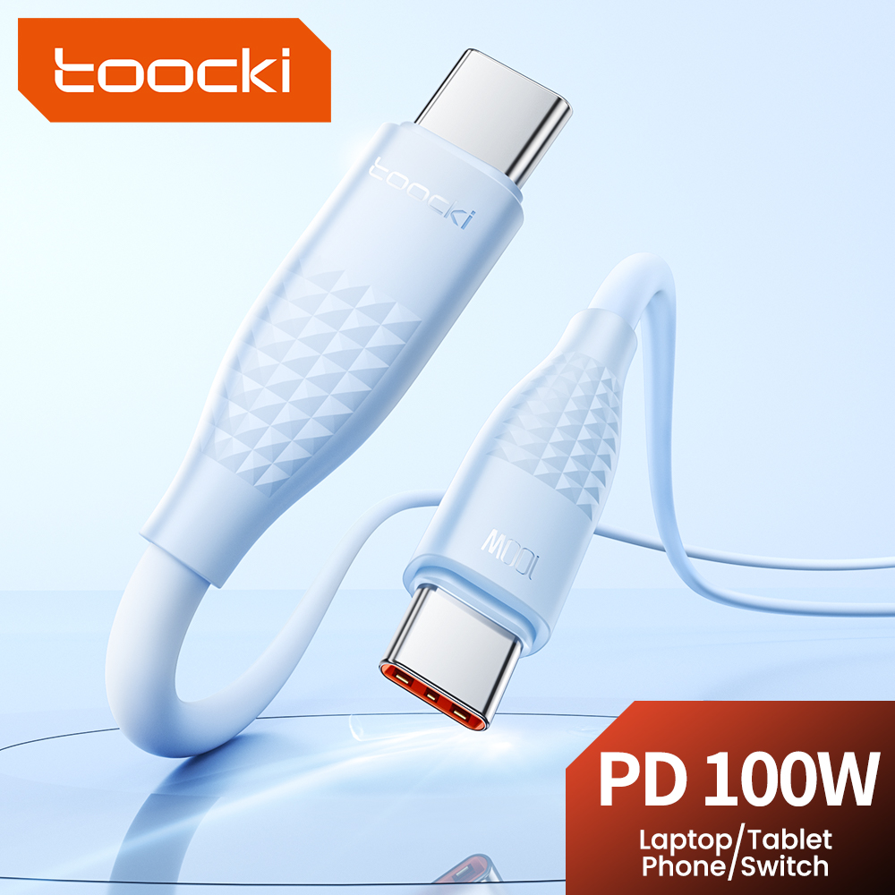 Toocki 100w usb c til type c-kabel hurtigladekabel datakabel til iphone 15 macbook huawei xiaomi poco samsung-kabel