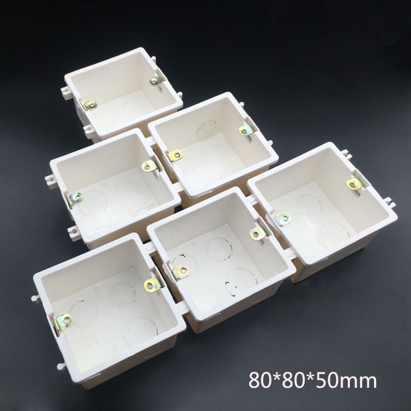 Universal 86 Type Splicing Cassette Concealed Junction Box Wall Mount Switch Socket Dark Box Secret Stash 80*80*50mm