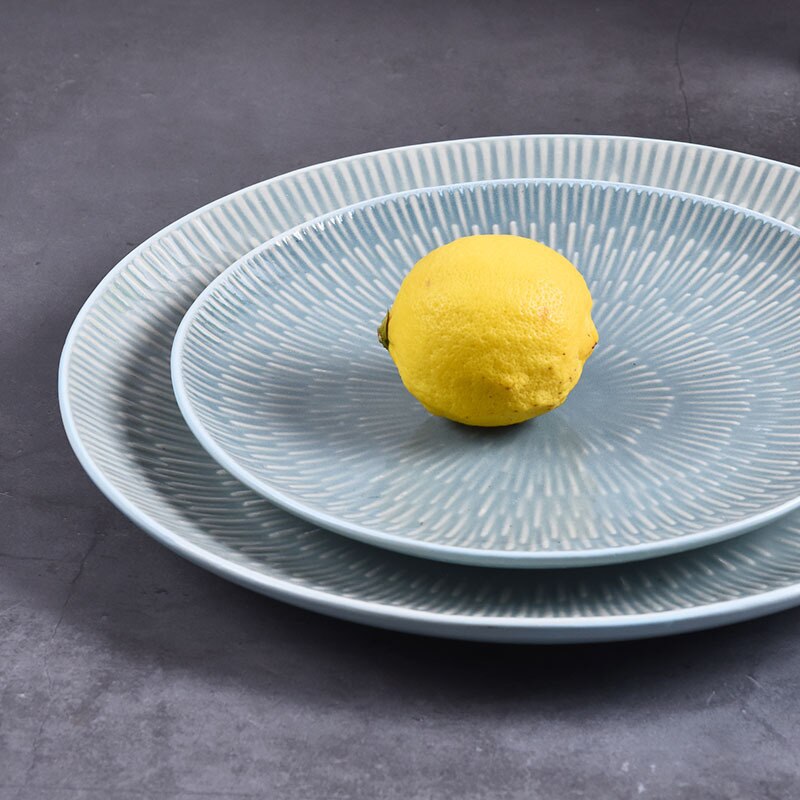 Tableware Ceramic Dinner Plate Set Dish 8/10 Inch Porcelain Cute Dessert Plate Dinnerware Retro Kiln Changing Western Food Plate