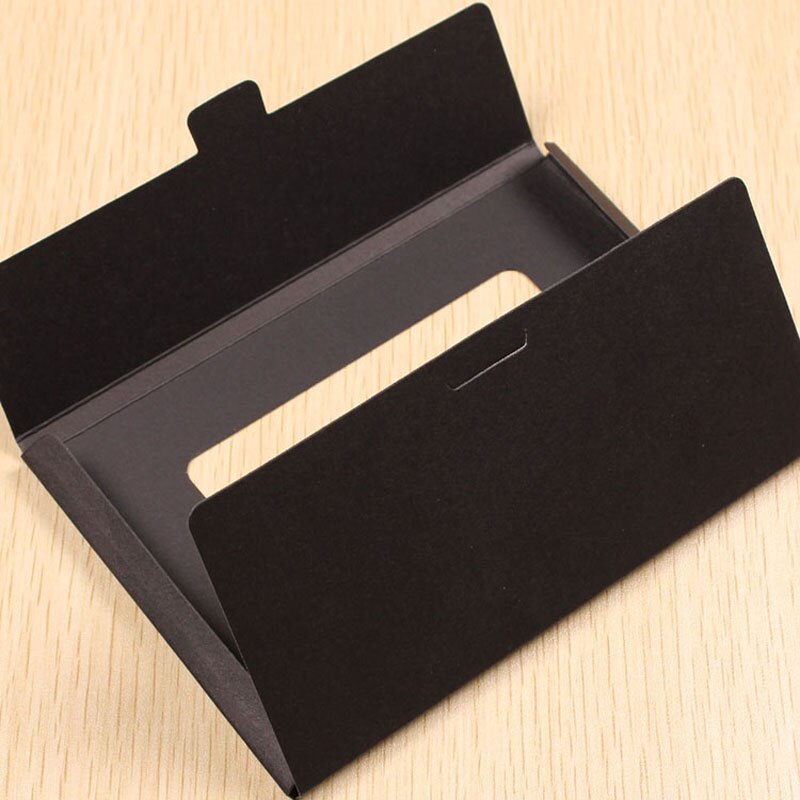 10pcs Kraft Paper Frame White Black Kraft Paper Postcard Box With Window Foldable Photo Box Frame DIY Picture Album Envelope