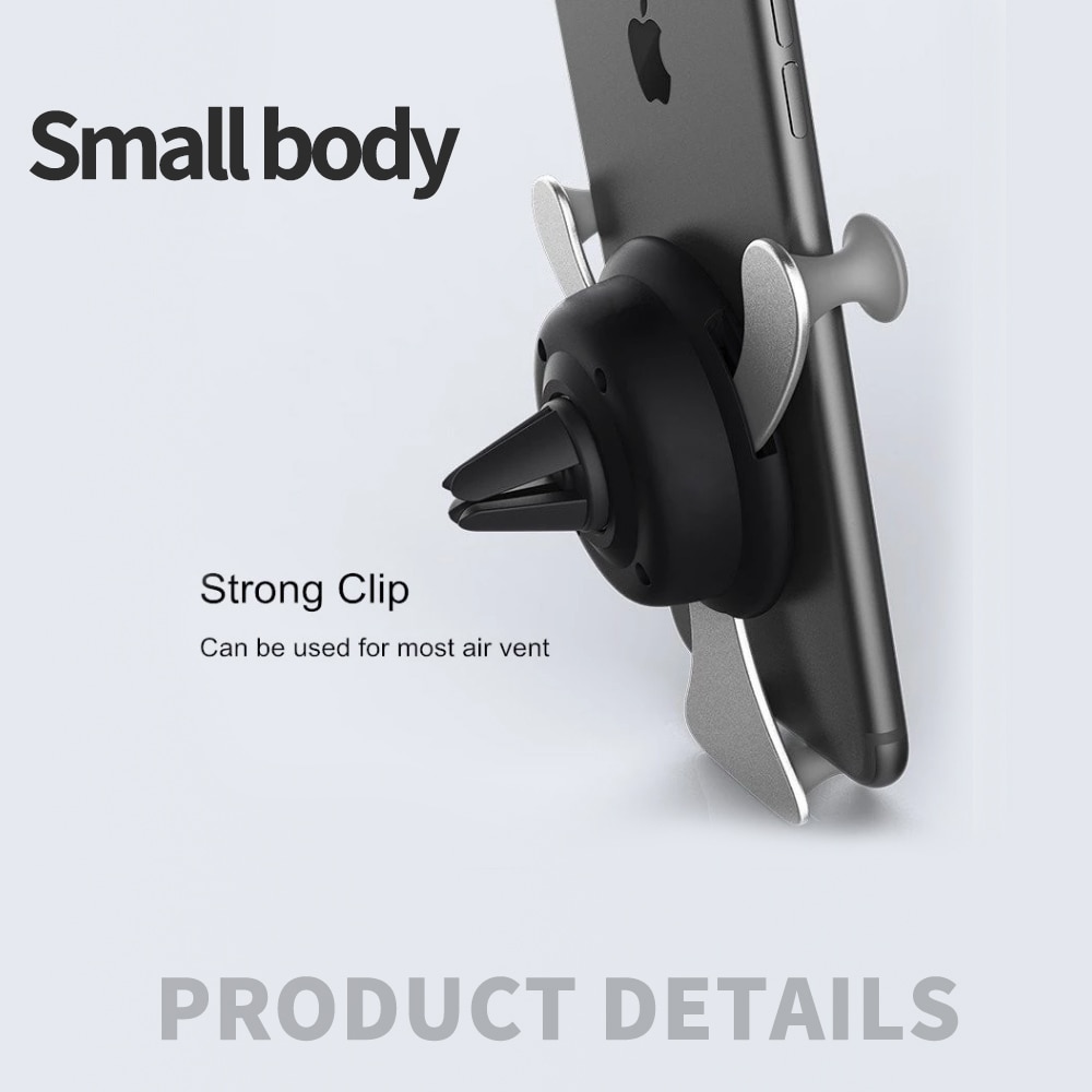 Soporte de teléfono de coche Gravity para teléfono con Clip para salida de aire de coche, soporte magnético para teléfono móvil, soporte GPS, soporte movil coche