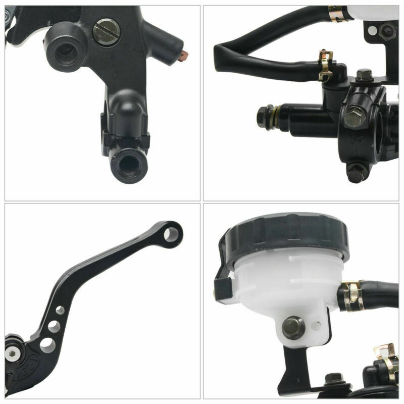 universell 7/8 "justerbare spaker svart motorsykkel frontbremsekobling hovedsylinder spak sett reservoar