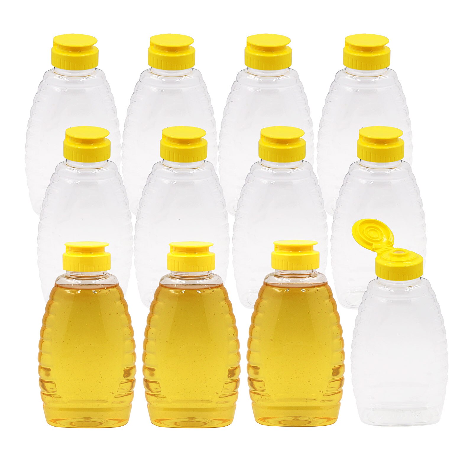 500g Honig Flasche transparent Verdickt Kunststoff Flasche Tragbare Honig quetschen Flasche Marmelade Ketchup sub-Flasche