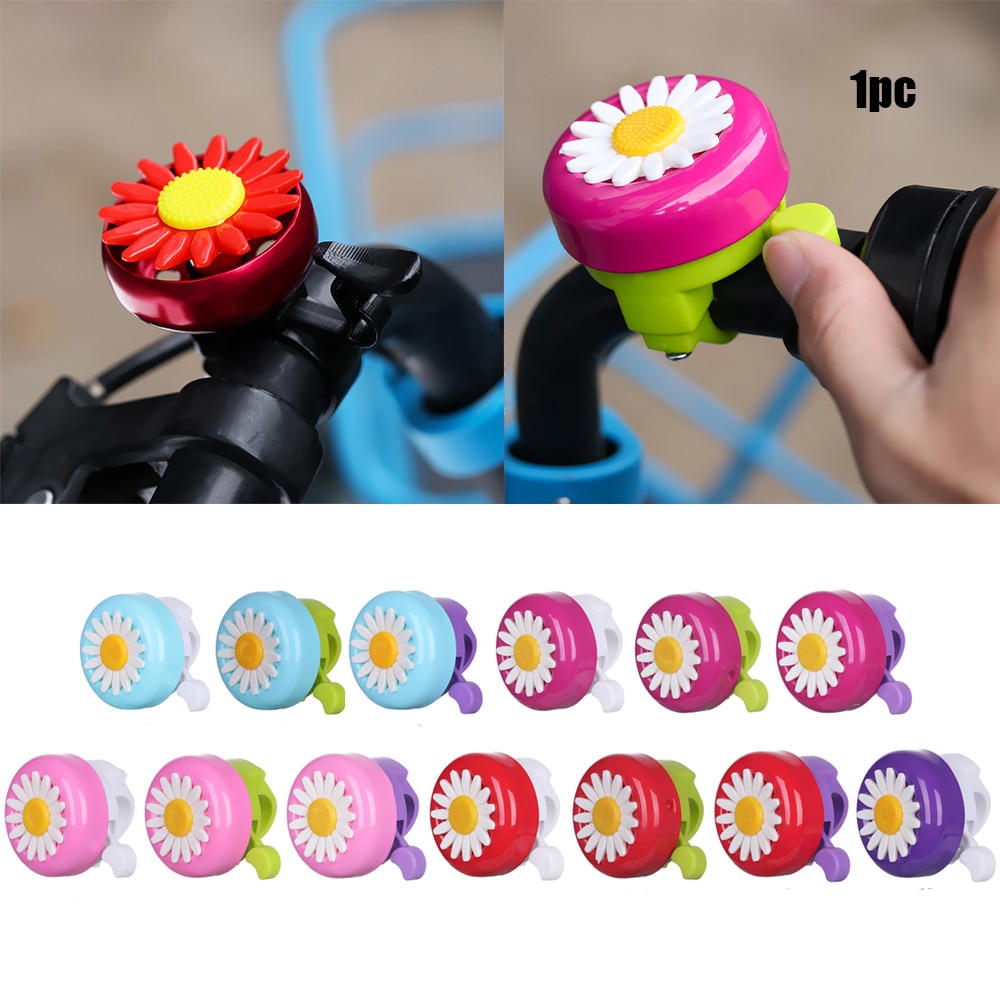 Multi-color Kids Funny Bicycle Bell Daisy Flower Horns Bike Children Girls Cycling Ring Alarm For Handlebars Alloy Plastics