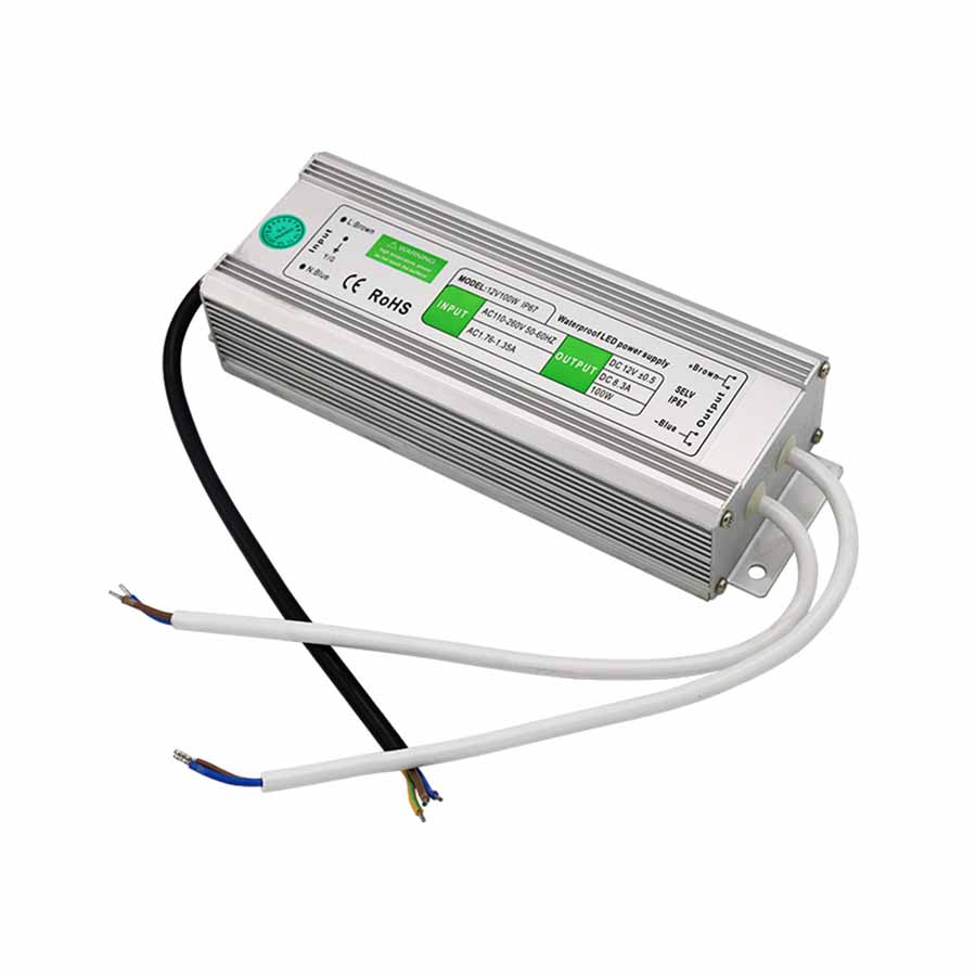 Vanntett  ip67 led strømforsyningsdriver ac  dc 12v/24v 10w 15w 20w 25w 30w 36w 45w 50w 60w 80w 100w 120w 150w for led-stripelys