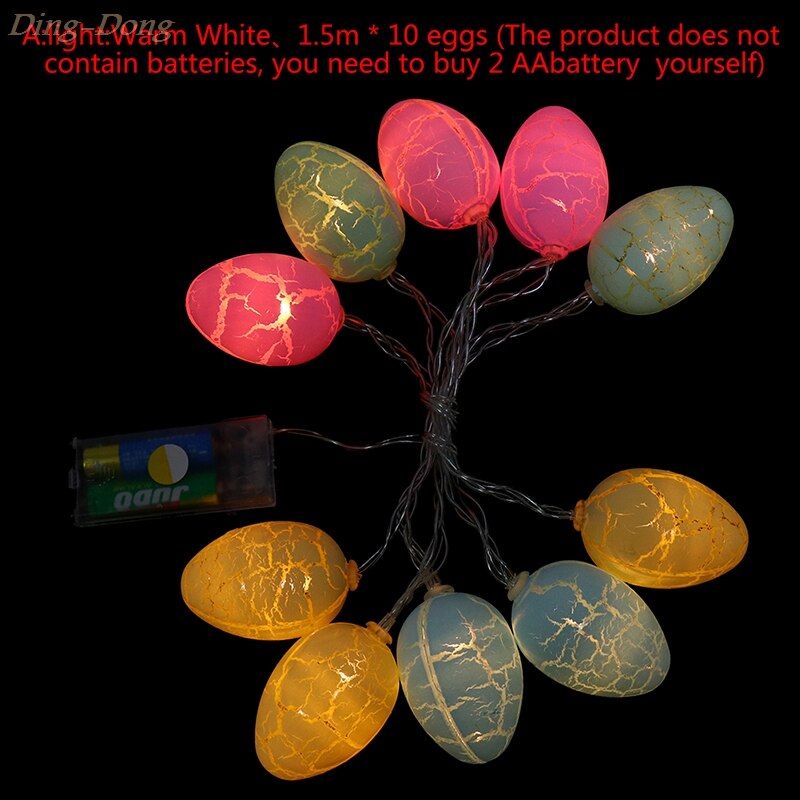 10 LED Lights Easter Party Decor Home Table Centerpiece Easter Eggs Wooden Craft: A