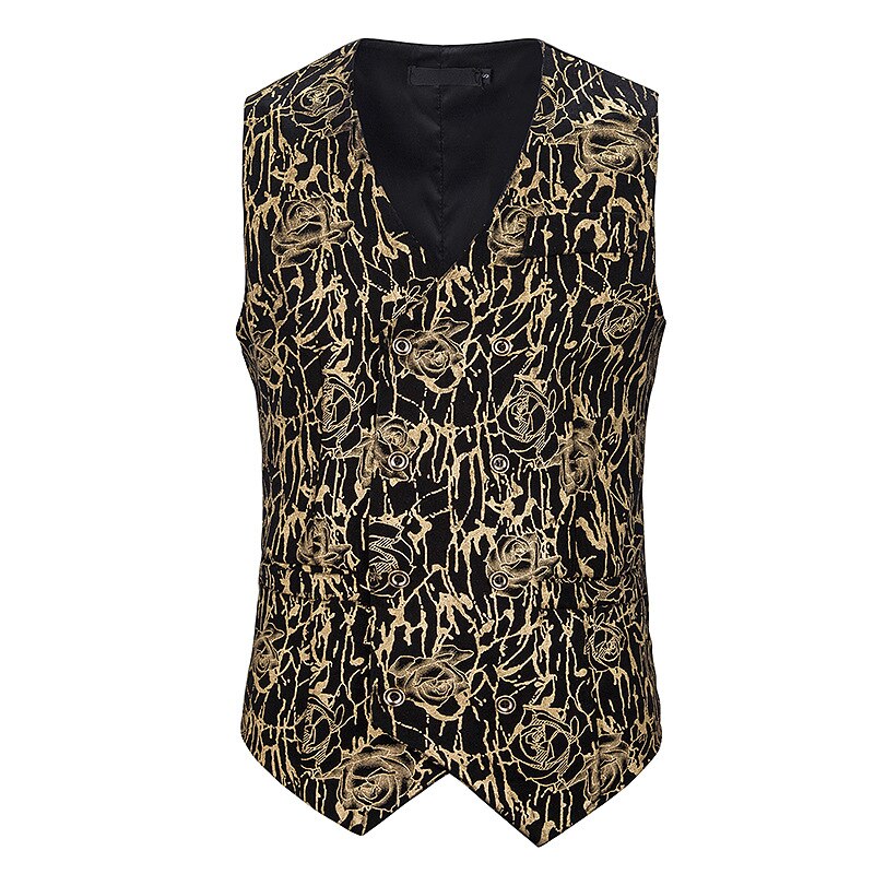 Gold Rose Floral Men's Leggings