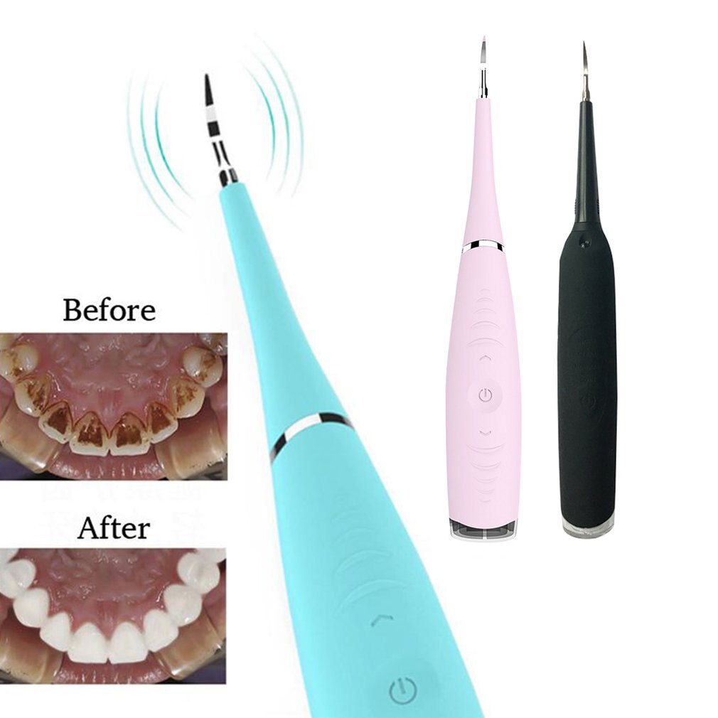 Elektrisk ultralydsskaler tandpletter tandsten fjerner usb opladning tandblegning værktøj rengøringsværktøjer