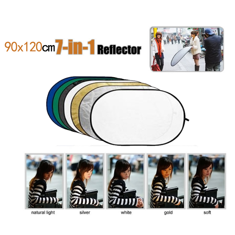90x120cm 7in1 light reflector Photography Light Oval Photo Multi Reflector studio Reflector fotografia photography accessories